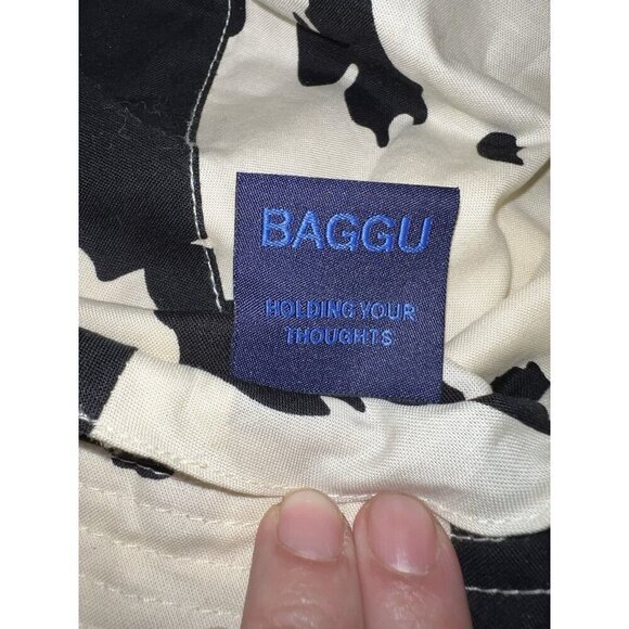 BAGGU Organic Cotton Animal Print Cow Bucket Hat One Size main image 5